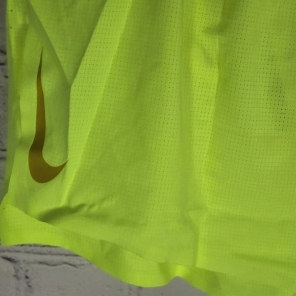 Nike Men's Size XL Volt Yellow/Green Dri Fit Racing Running Shorts - Picture 3 of 9